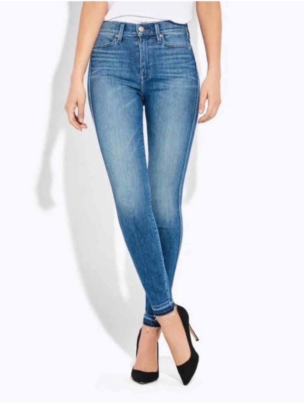 AYR The Riser High Rise Skinny Jeans in Neon Jupiter Size 25